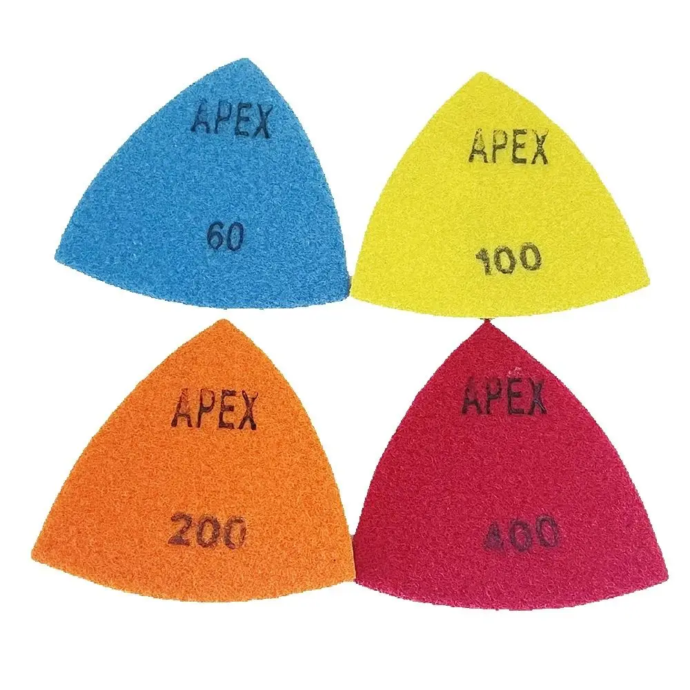 4Pcs Triangle Diamond Electroplated Grinding Pad Rock Plate Ceramic Tile Edge Trimming Marble Quartz Stone Polishing Disc