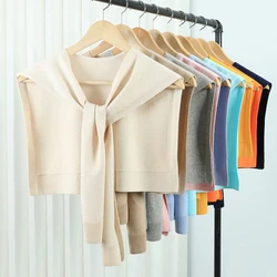 Ladies' Shoulders Spring And Autumn Air Conditioning Room Knitted Shawl Exterior Decoration Small Jacket Chiffon