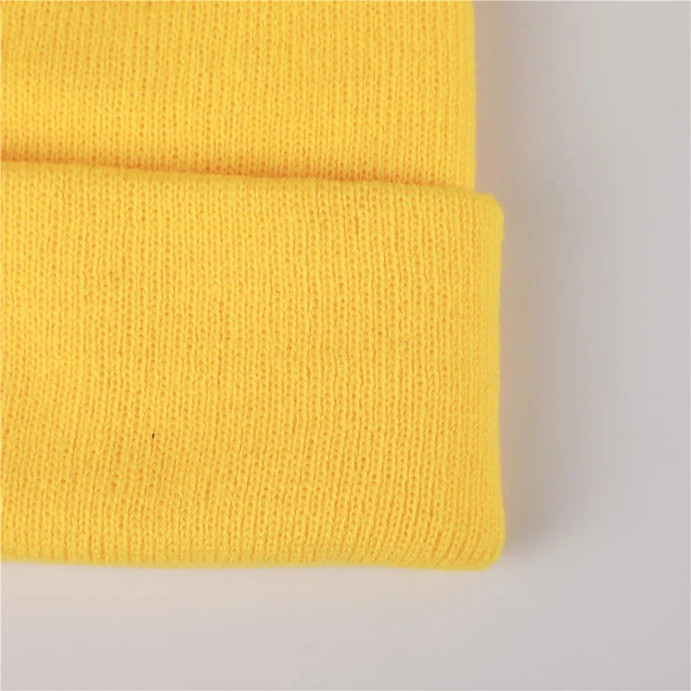 Solid Unisex Beanie Autumn Winter Soft Warm Knitted Hat Gifts Minions Cosplay Cartoon Beanies Women Men Hat