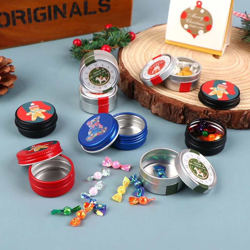 1 conjunto 1:12 casa de bonecas em miniatura biscoitos de natal caixa de presente de doces caixa de lata modelo casa sala de estar decoração brinquedo