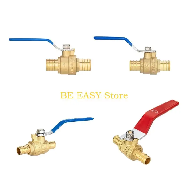 

E28F Copper PEX B Ball Valves Corrosion Resistant Hose Barb Shut off Ball Valves For Plumbing Systems Leakproof Fitting