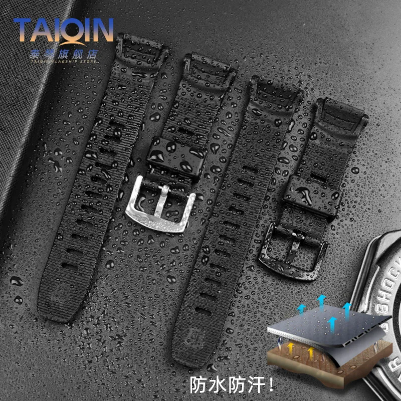 For Casio PRW-1500 PRG-130Y PRG-130 PRW-1500Y PRW-1500 resin silicone Rubber strap 26*18mm PROTREK Sport watchband Men Bracelet