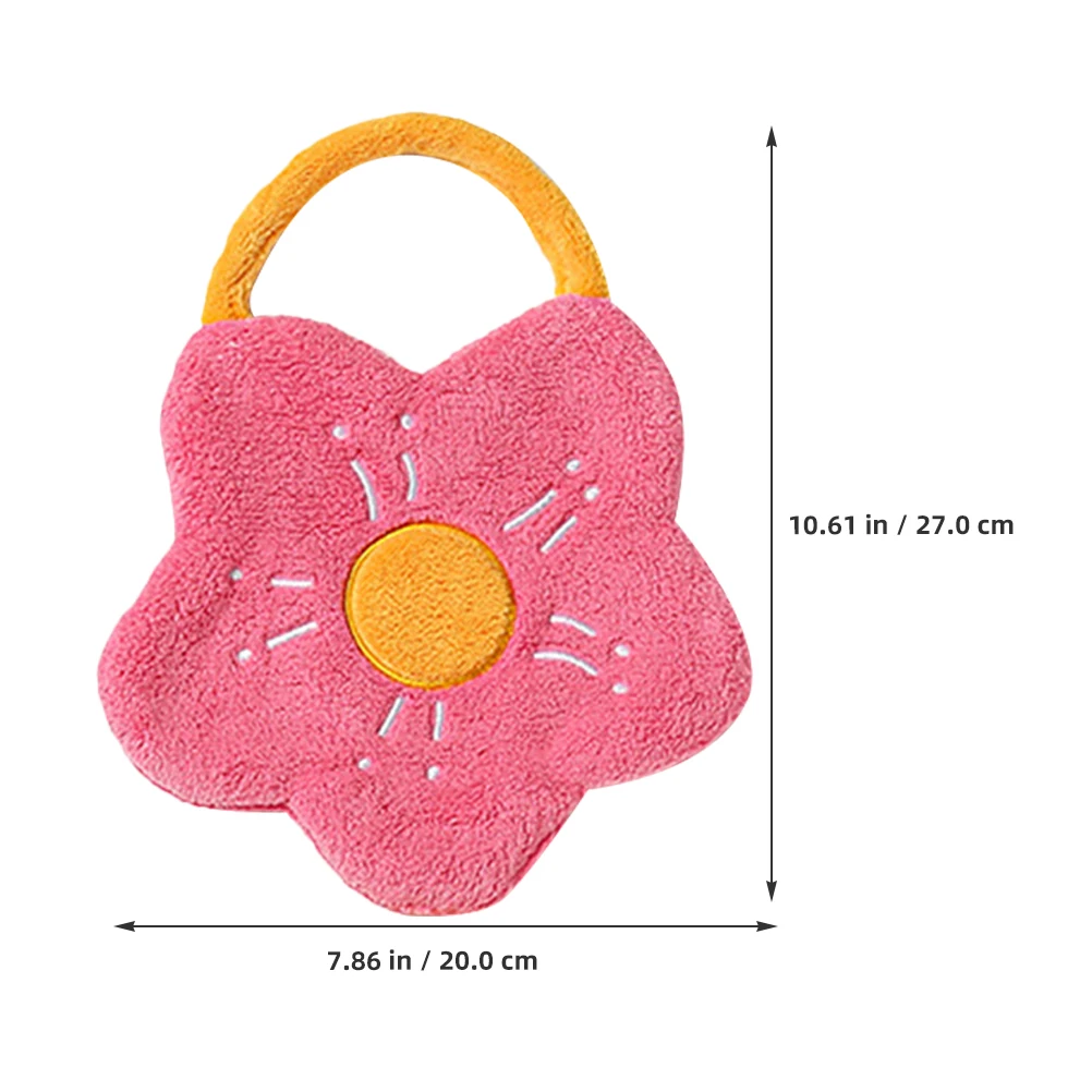 

Coral Fleece Hand Towel Hydrangea Decorative Towels Hanging Kitchen Funny Bathroom Balls for Absorbent Quick-drying