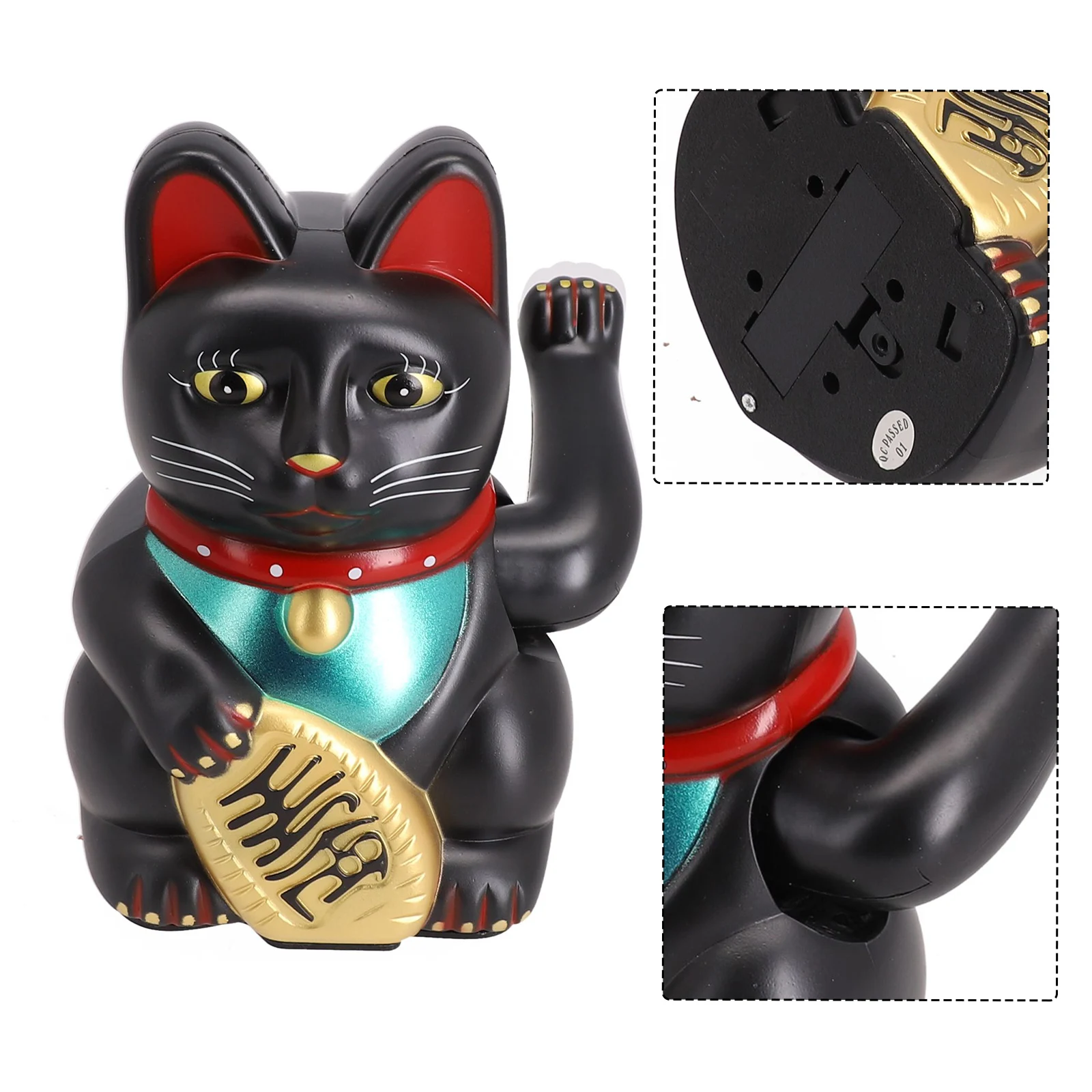 6 inch Waving Lucky Cat Decoration for Business Opening Ceremony Office Desk Top or Indoor Feng Shui Placement