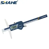 SHAHE  Electronic Digital Depth Caliper0.01 mm 150/200/300 mm Digital Single Hook Depth Gauge Stainless Steel Depth Caliper