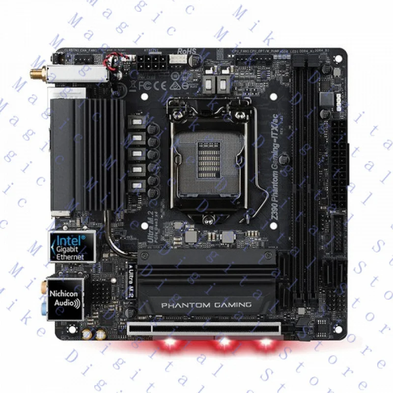 H  FOR ASRock Z390 Phantom Gaming-ITX/ac Motherboard Intel Z390 LGA1151 2*DDR4 Mini-ITX