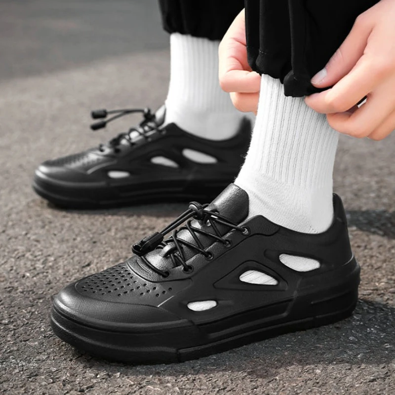 

Летние черные уличные мужские туфли с закрытым носком, высота 2025 стилей, оптовая продажа для взрослых, роскошные нескользящие новые мужские сандалии по низкой цене