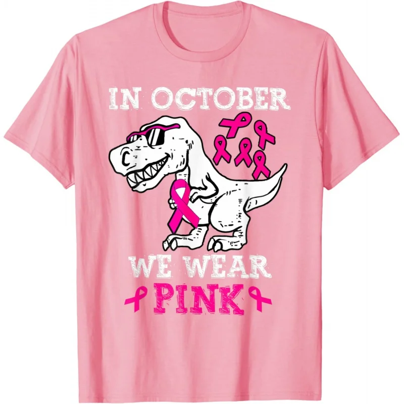 In October We Wear Pink Breast Cancer Awareness Toddler Kids T-Shirt