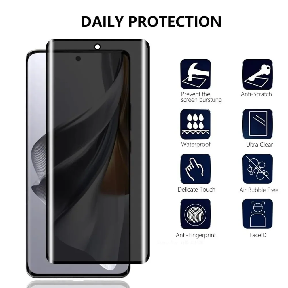 2Pcs Privacy Film Peeping Screen Protection for Realme 10Pro Plus + Realme 11 Pro Plus Anti Spy Tempered Glass Film