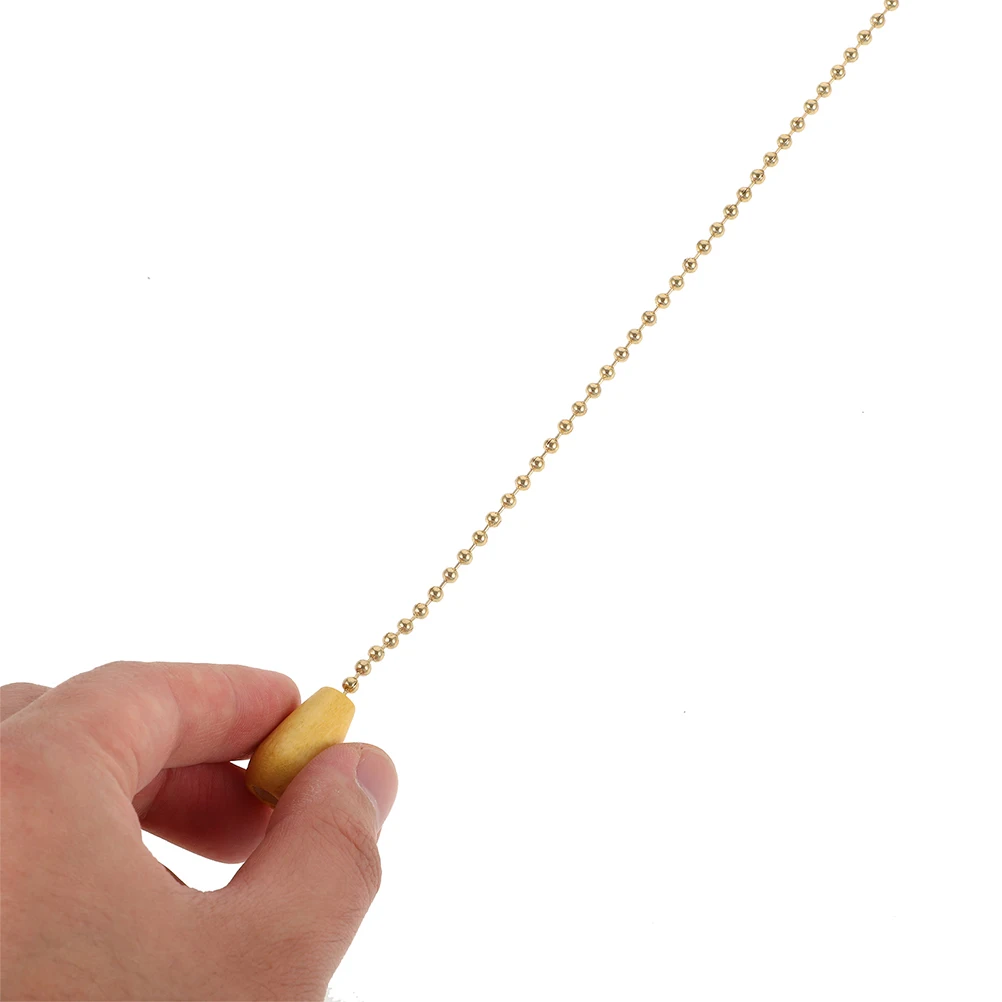 

Switch Light Wire Socket Pull Chain Lamp Cord Lamps Bathroom Golden Metal Handle