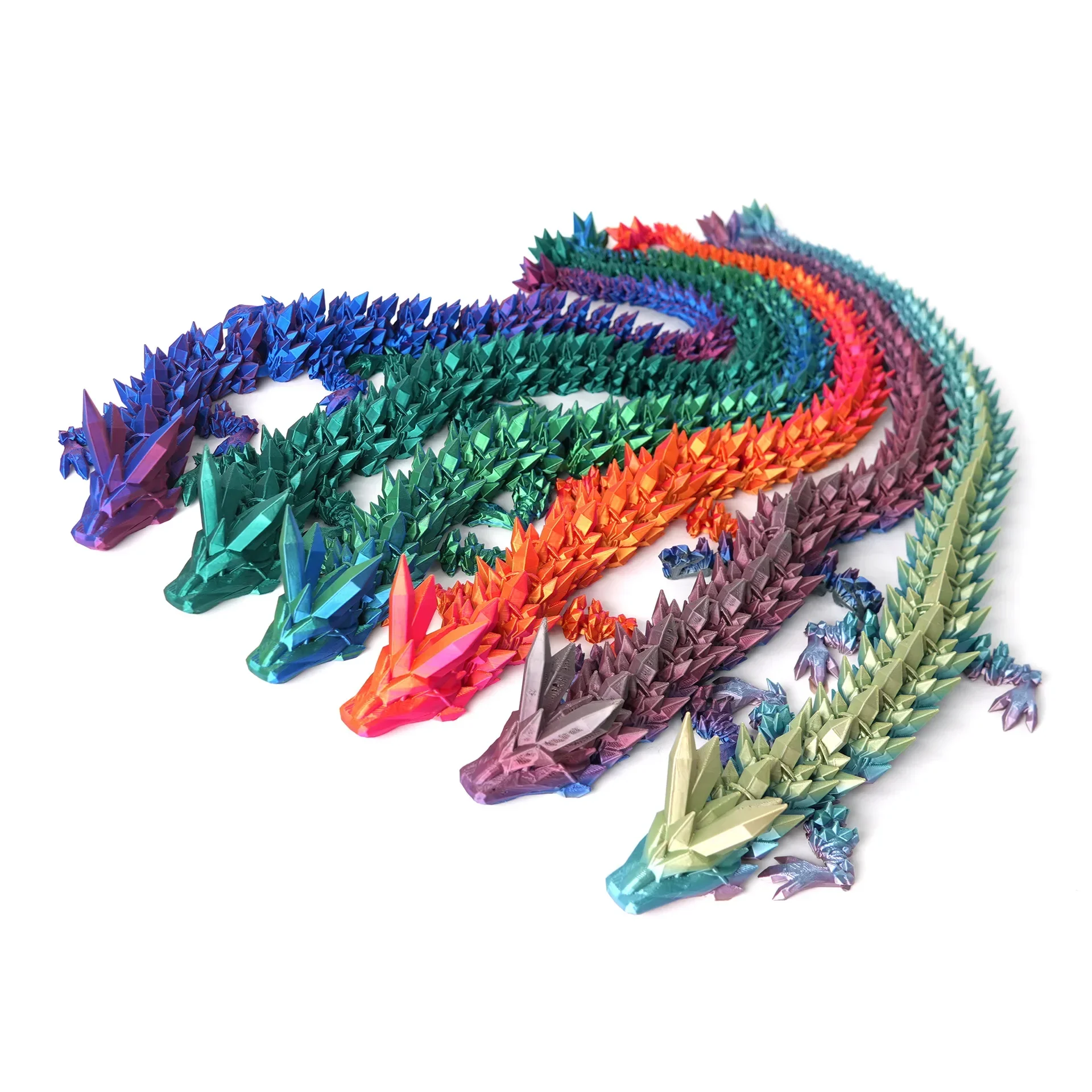 30CM Home Decor Items Dazzling Table Decorations 3d Printed Crystal Dragon Funny Gifts Table Decoration & Accessories Antistress