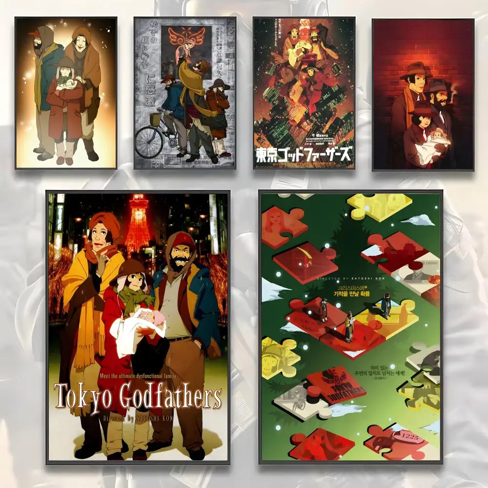 Christmas Animated Movies T-Tokyo Godfathers Poster Sticky W
