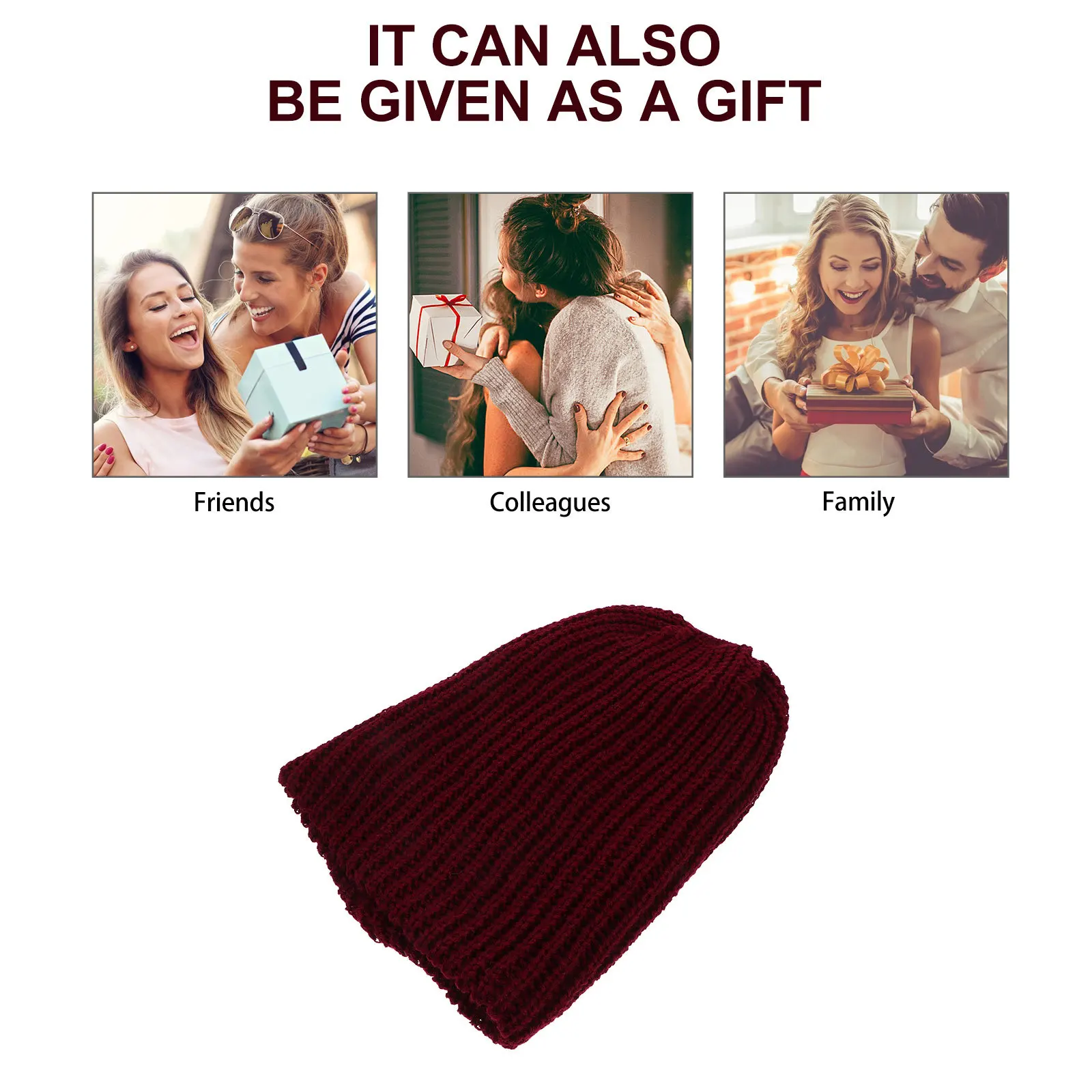 

Knitted Woolen Beanie Hat Solid Color Warm Winter Autumn Casual Outdoor Wool Hat Soft Comfortable Fashion Knitting Cap