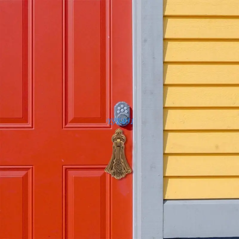 

E15A Smooth Handle Retros Zincs Alloys Door Knocker Anti Rusts for Enduring Use Easy to Install Decoration Accent