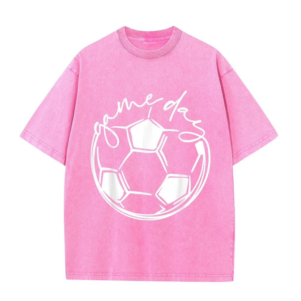 Game Day Sports Parent Soccer Mom T-Shirt Roupas Masculinas Short Sleeved For Men Summer Gift Him Graphic Tee Cotton T Shirt