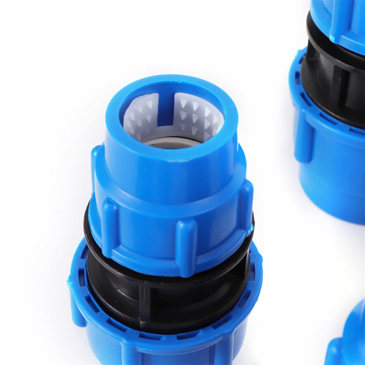 PE Pipe Joint Accessories 20/25/32/40/50mm Thickened Straight Quick Coupling Variable Diameter Direct Connect Union Black/Blue