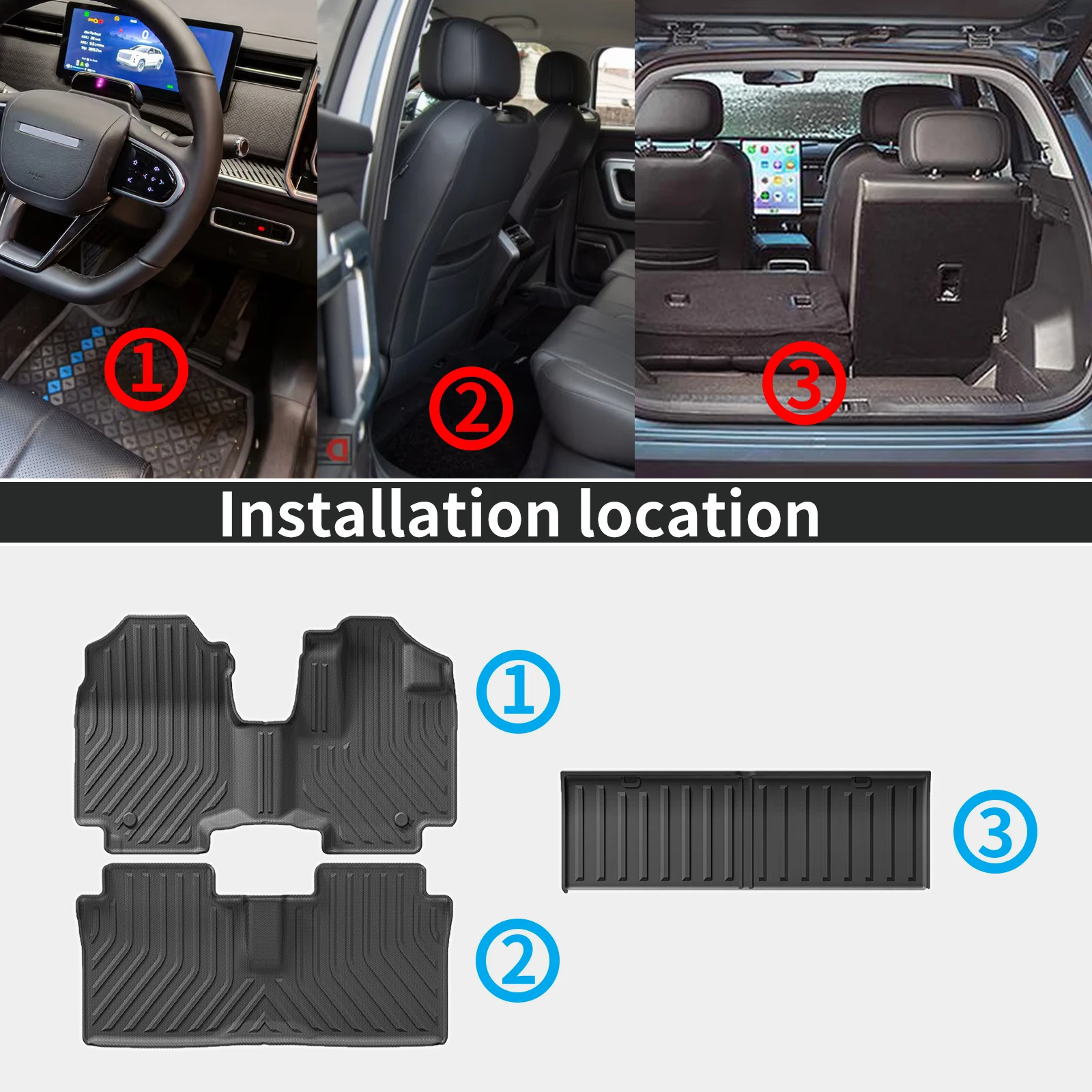 for Suzuki Spacia MK54S 2023 2024 2025 2026 2027 RHD TPE Car Floor Mats Waterproof Non-Slip Easy Clean Accessories