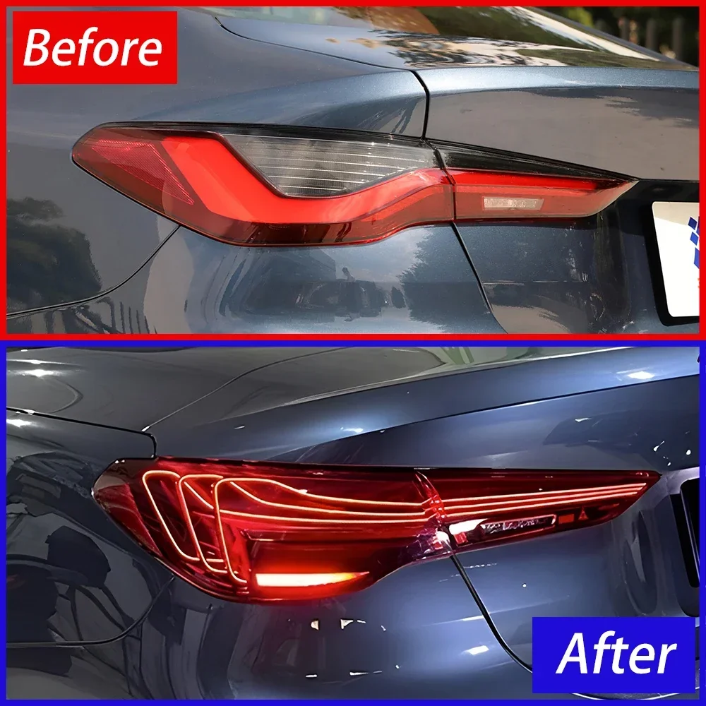 Car Taillights for BMW 4 Series GTS 425i 430i G22 G82 M4 2021-2024 LED High Quality Laser Back Lamps Accessories Assembly