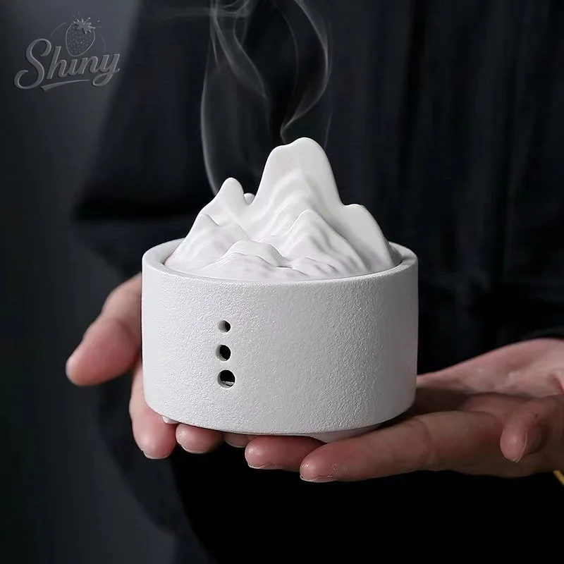 

Creative Qianli Jiangshan Incense Burner with Lid Ceramic Household Indoor Incense Burner Ornaments