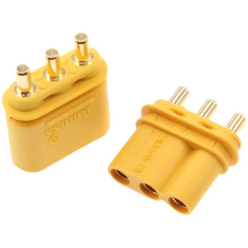 1Pair Amass MR30PB-M/F XT30 3-Pin Plug Circuit Board Connector Male Female for RC Model Aircraft LiPo Battery Power Connect