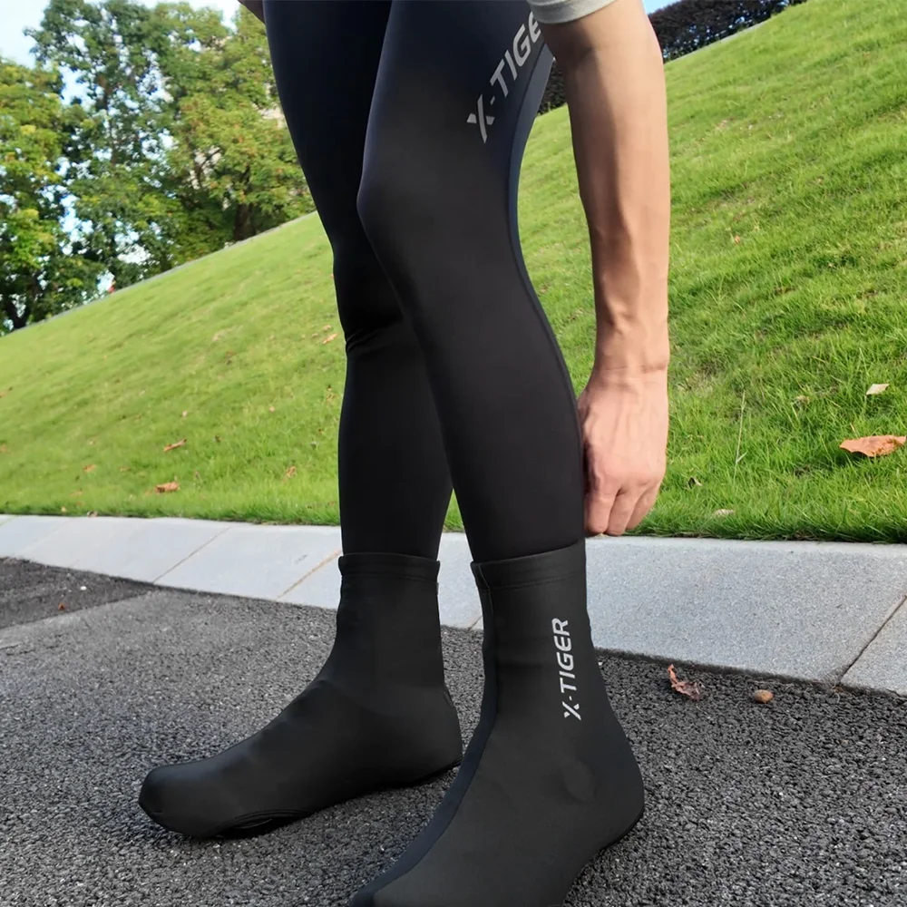 X-TIGER الشتاء الدراجات غطاء أحذية الصوف الحراري الدراجة الجبلية الجرموق الأحذية يغطي الرياضة الدراجات الجرموق الدراجات اكسسوارات #6