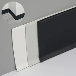 1Pc 78.74in Flexible Baseboard Molding Trim, Self-Adhesive Vinyl Wall Base Cove Base, Peel and Stick Wall Base Moulding Trim