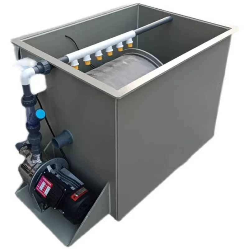 Factory direct  20 tons fish pond filter aquaculture automatic backwashing koi pond water circulation system drum machine