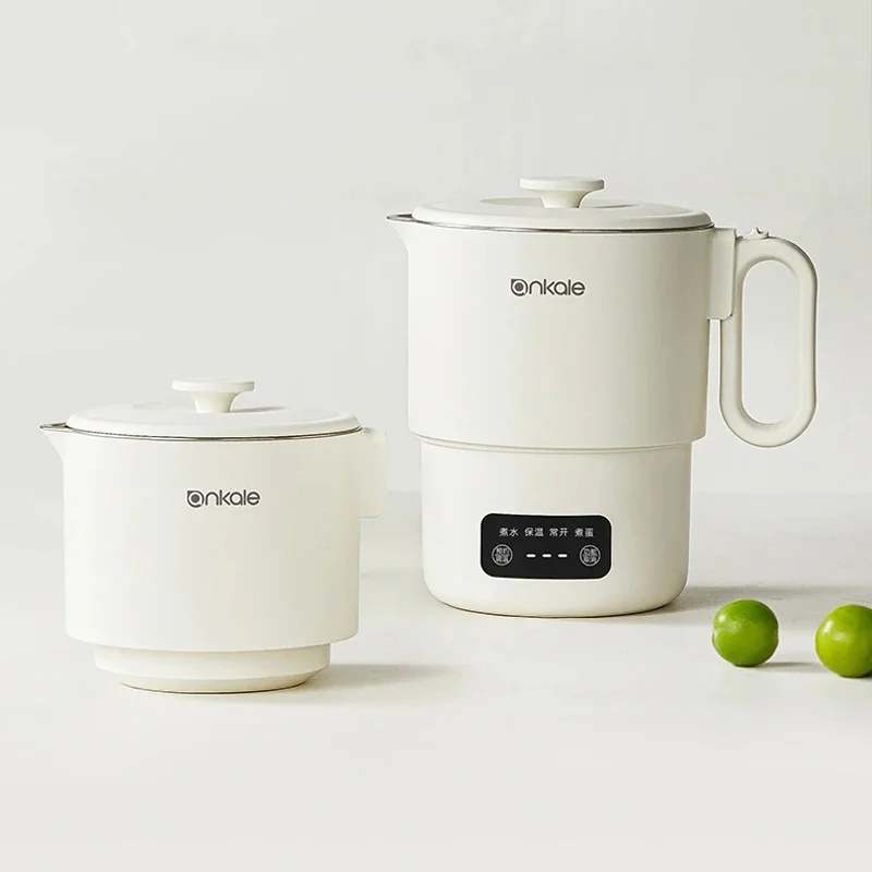 800ML Foldable Electric Kettle Portable Travel Split-Type with Adjustable Temperature Heating Cup Cooking Pot 100V-240V