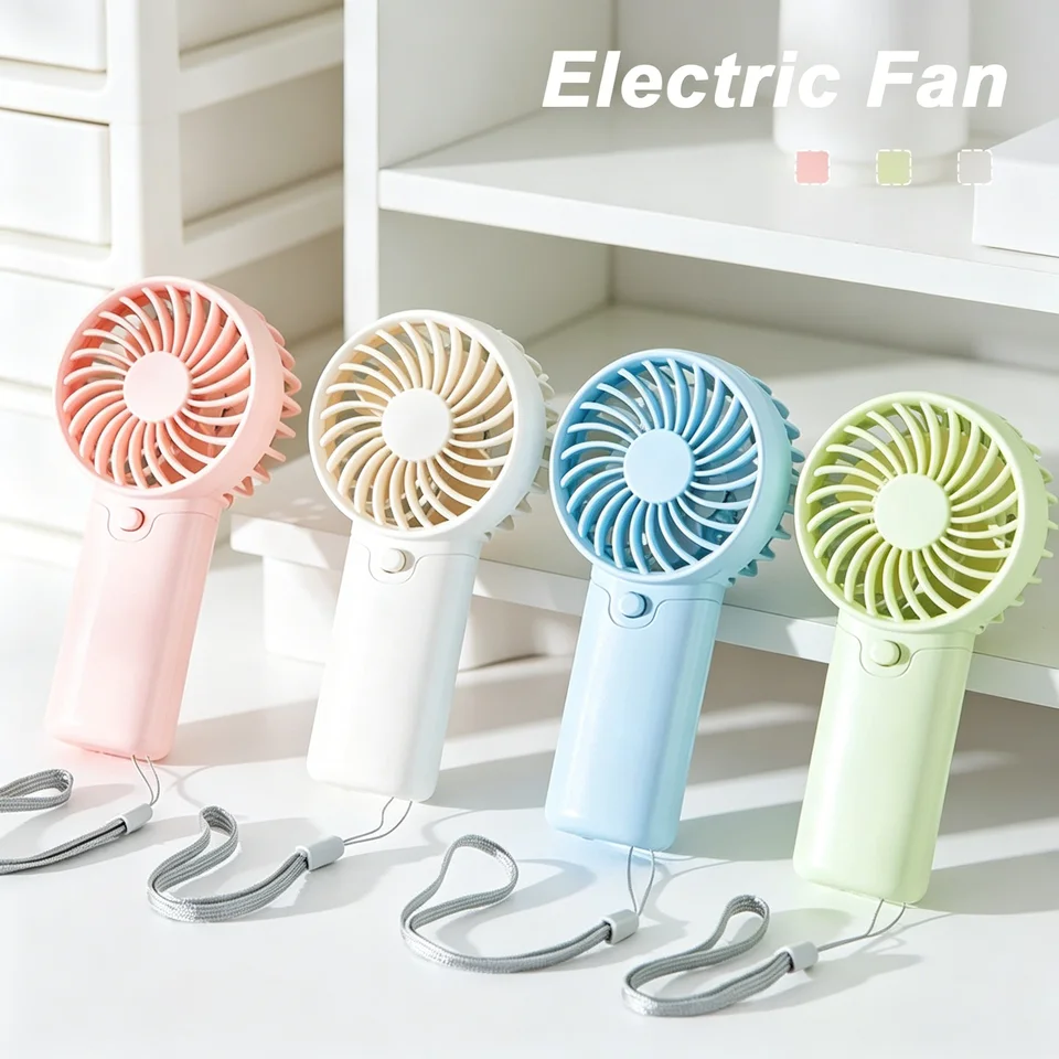 Portable Rechargeable Mini Handheld Cooling Fan Low Noise Cute