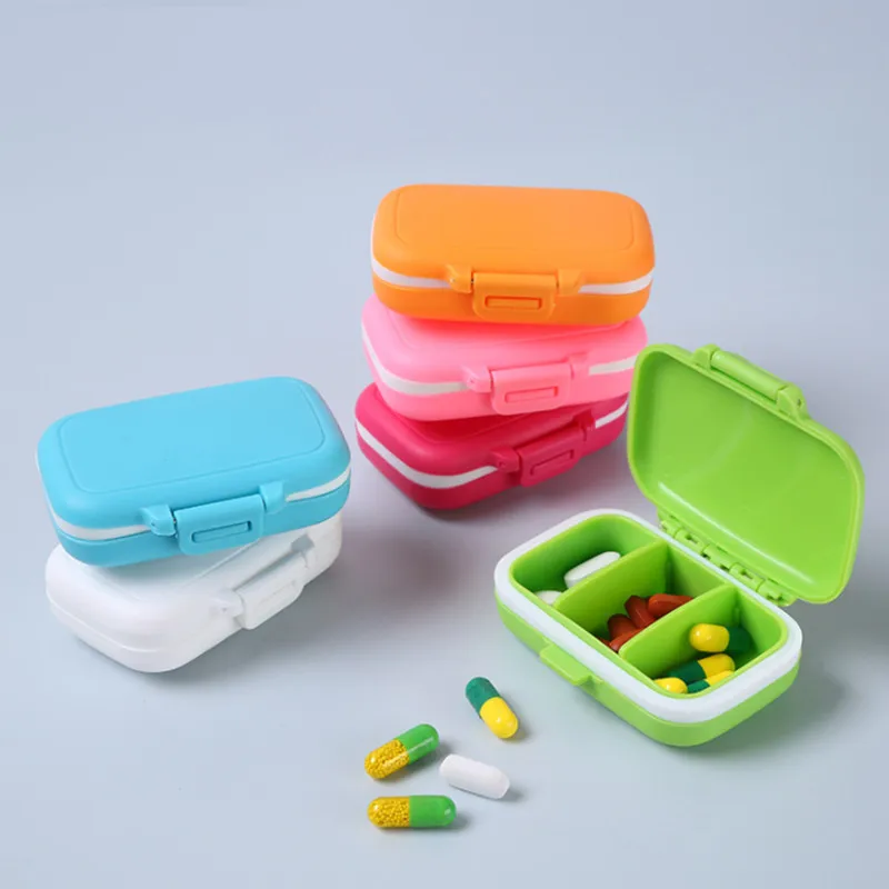 Portable Pill Case Box 3 Compartment Travel Vitamin Divider Container Storage Box Medicine Organizer Individual Compartments