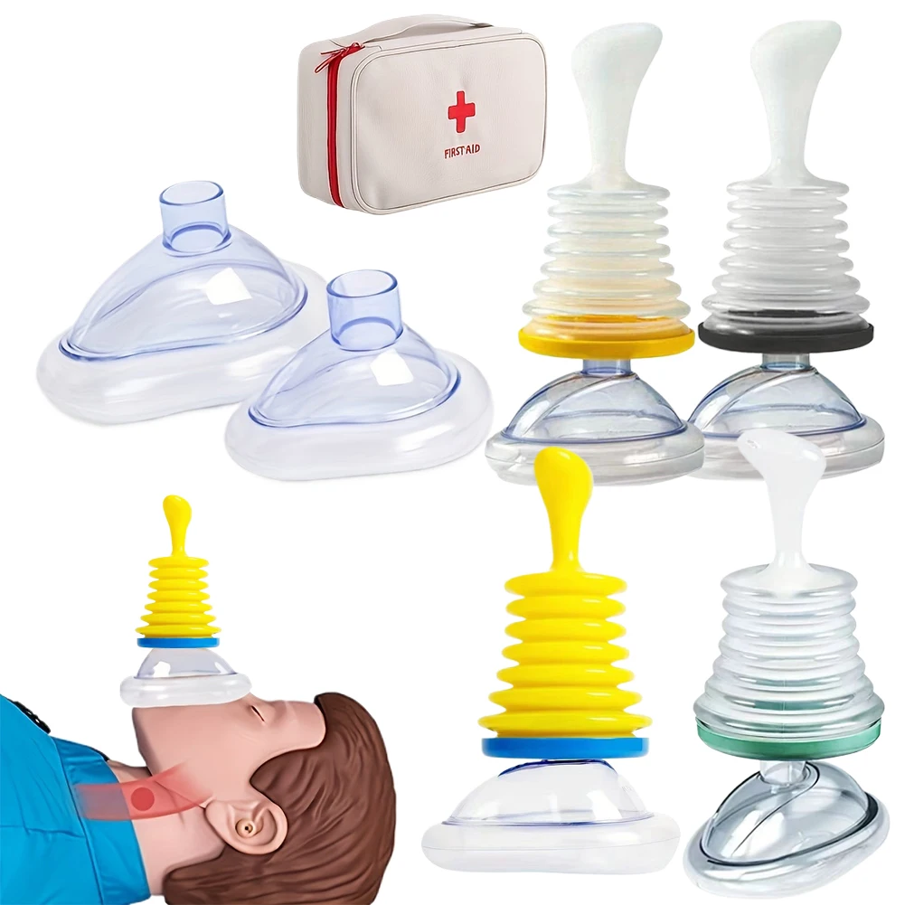 Choking Rescue Device Breathing Trainer Kit Anti Suffocation Choking Combo Kits Portable First Aid Kit for Kids Adults