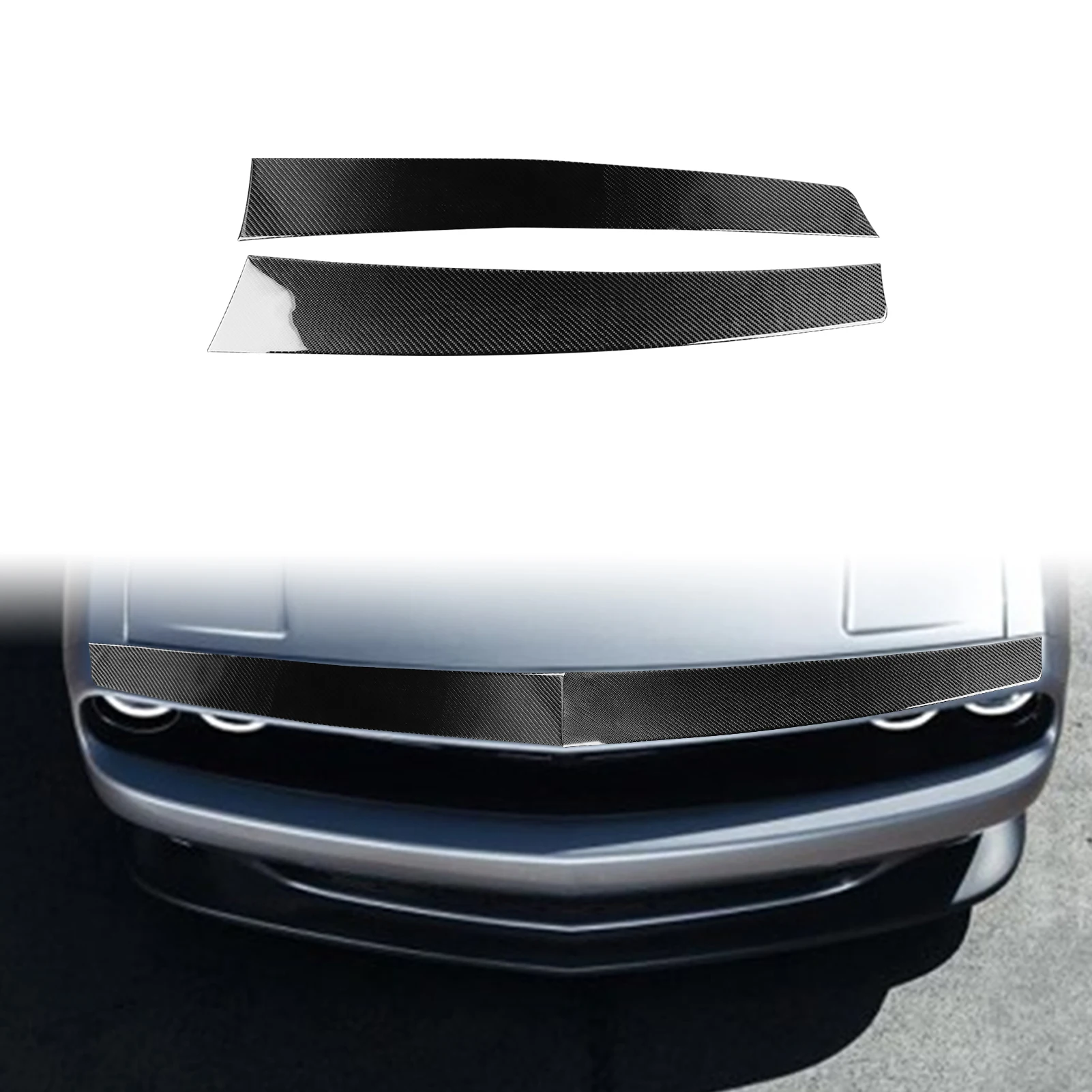 For Dodge Challenger 2015-2026 Carbon Fiber Engine Hood Trim Car Interiors Trim Accessories Decorations Modification Stickers
