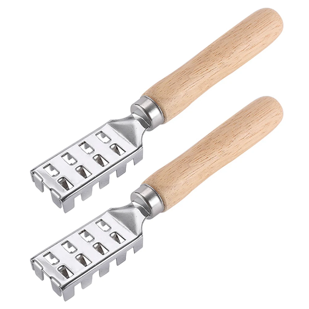 

2 Pcs Brush Scales Remover Small Tools Scale-scraping Device Removal Stainless Steel Removing