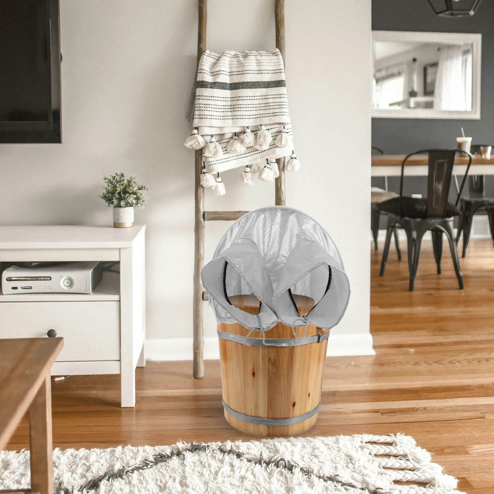 Sauna Equipment Foot Soak Lid Soaking Tub Spa Bucket Silver Comfortable Basin Cover