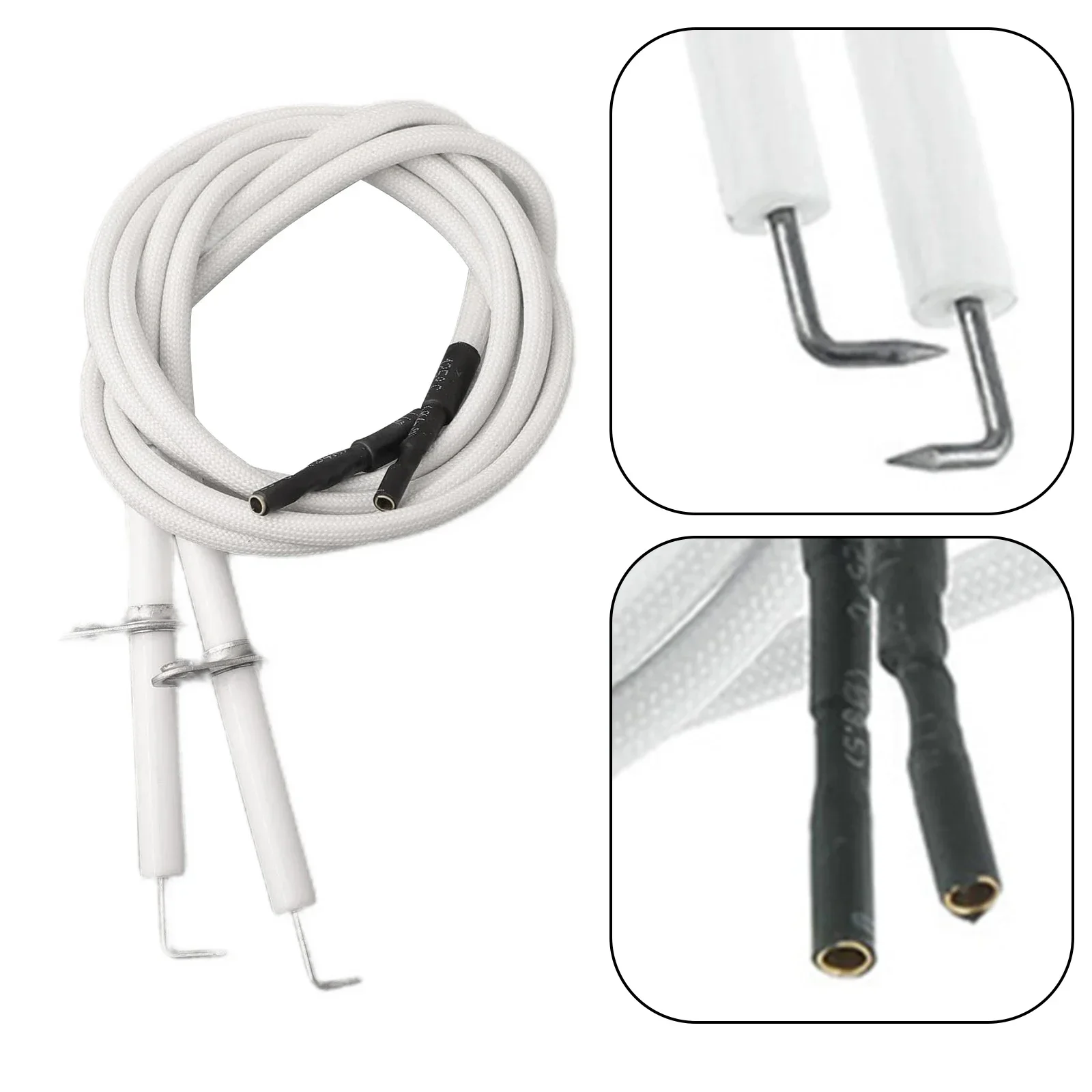 2PCS Ceramic Ignitor Electrode Replacement 2241398 2241411 2251001 2251298 For Burner BBQ Electrode Ceramic Ignitor Wiring Port