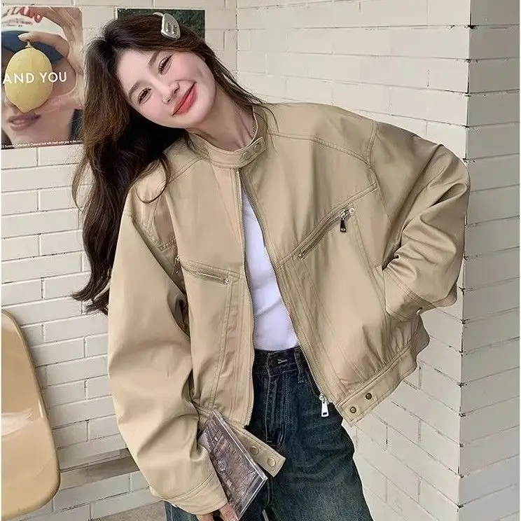 Koreaanse Stijl Werkjas Vrouwen 2024 Lente Herfst Nieuwe Losse Luie Stijl Niche Veelzijdige Casual High-End Lange mouwen Jas Top