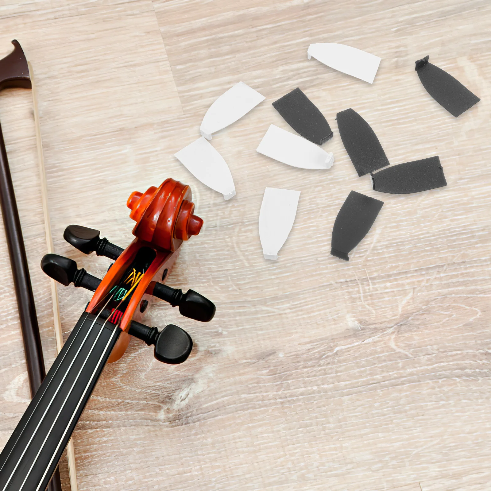 

10Pcs Violin Bow Tips Plastic Replacement Parts Durable for Cello Viola Stringed Instrument Bow Accessories Violinist Gift