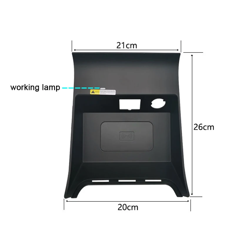 차량용 무선 충전기, 특수 온보드 QI 폰 고속 충전 패널, 포드 몬데오 2018 2019 2020 2021 차량용 유도 충전기, 15W