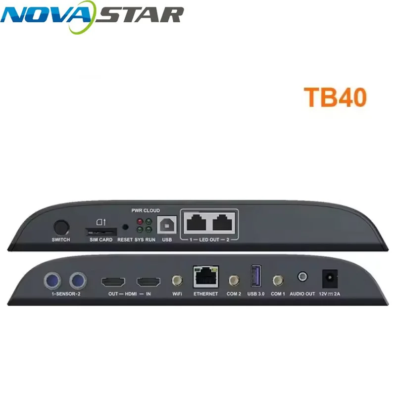 

LED Digital Signage Novastar TB40 Full Color HUB75 LED Panel Video Wall Player LED Screen Pixel Display WiFi USB HDMI Controller