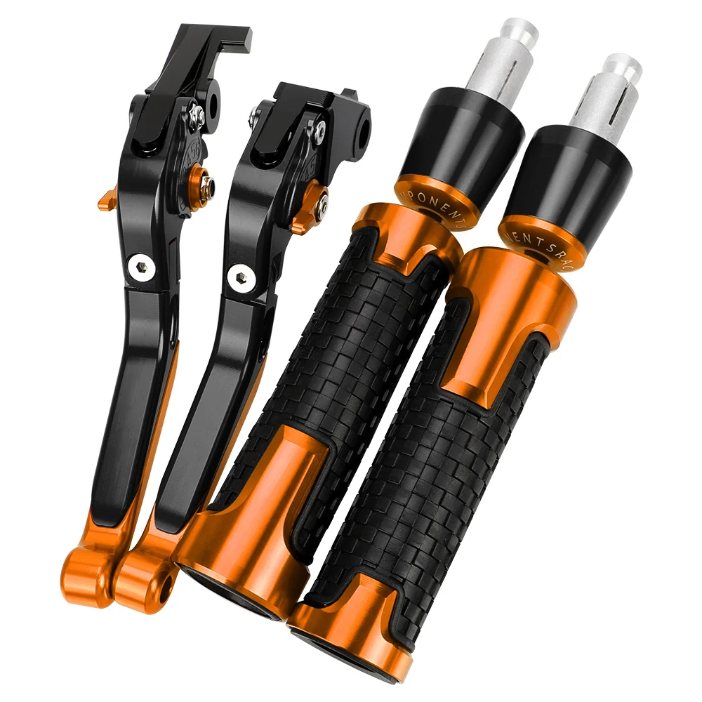 

Motorcycle Accessories Adjustable Brake Clutch Levers Handlebar Hand Grips ends For RC8 2009 2010 2011 2012 2013 214 2015 2016