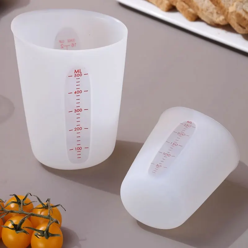 JCD Silicone Measuring Cup Double Scale Food Grade Durable Non-stick DIY Cake Epoxy Resin Jewelry Making Kitchen Baking Tools view 6