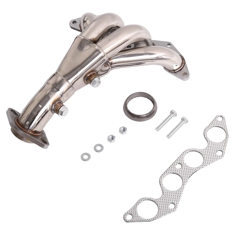 Stainless Race Manifold Header Exhaust Manifold With Gasket For Honda Civic EX 2001-2005 1.7L SOHC D17AXQ