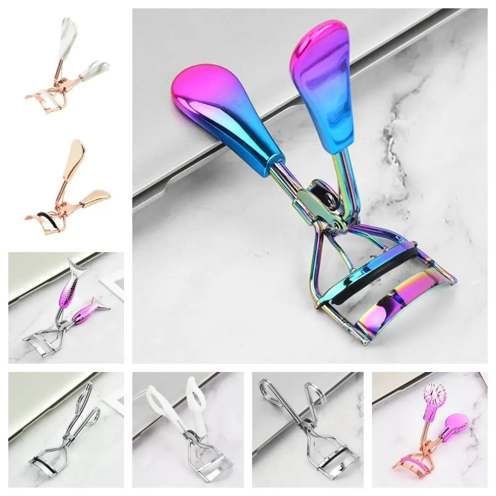 

Stainless Steel Press Type Eyelash Curler Smooth Opening Eyelash Lift Lashes Curling Clip Wide Angle Practical False Lash Clamps
