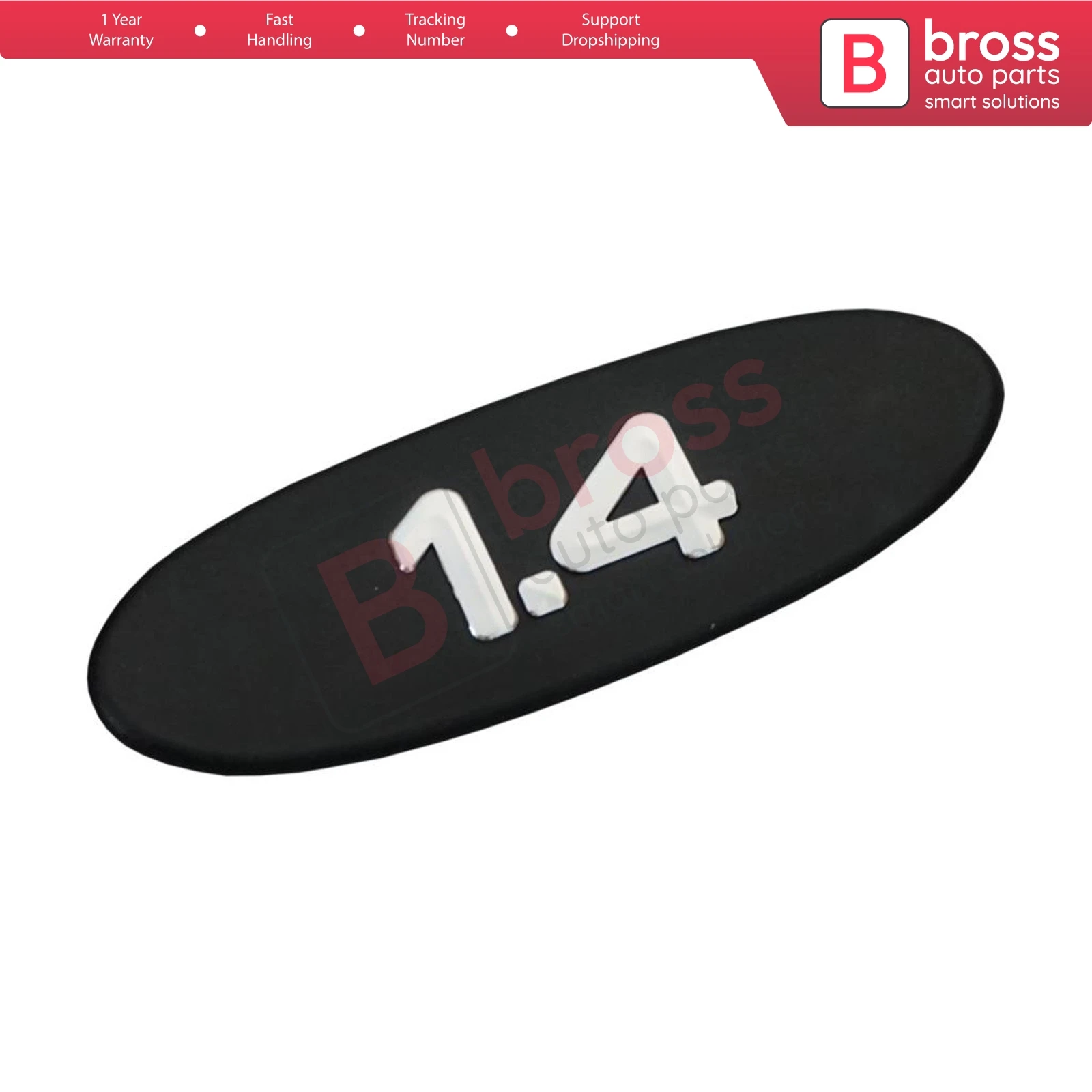 Bross Auto Parts BSP574 Black 1.4 Badge Monogram Emblem for Renault Clio Fast Shipment Free Shipment Ship From Turkey