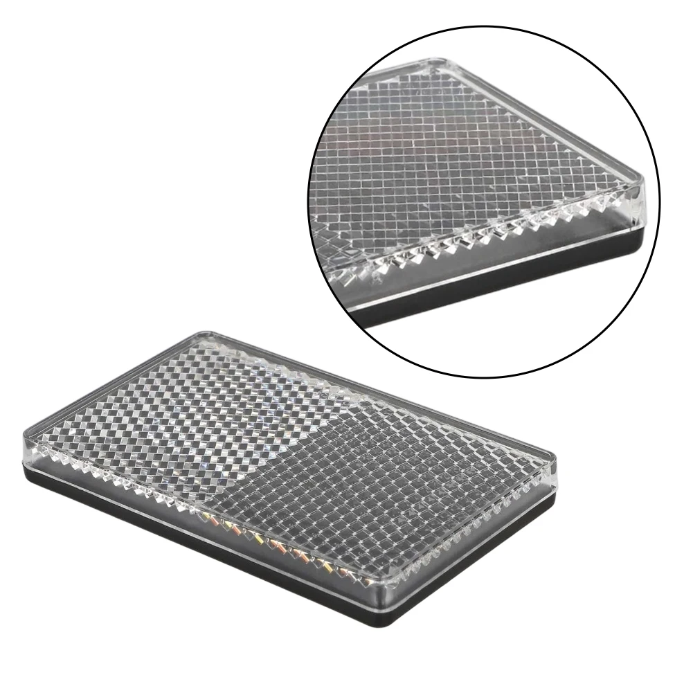 2Pcs Plastic Rectangular Stick-on Sticker For Kukirin G2/G4 Electric Scooters Silver-white Front Reflector Cover Accessories