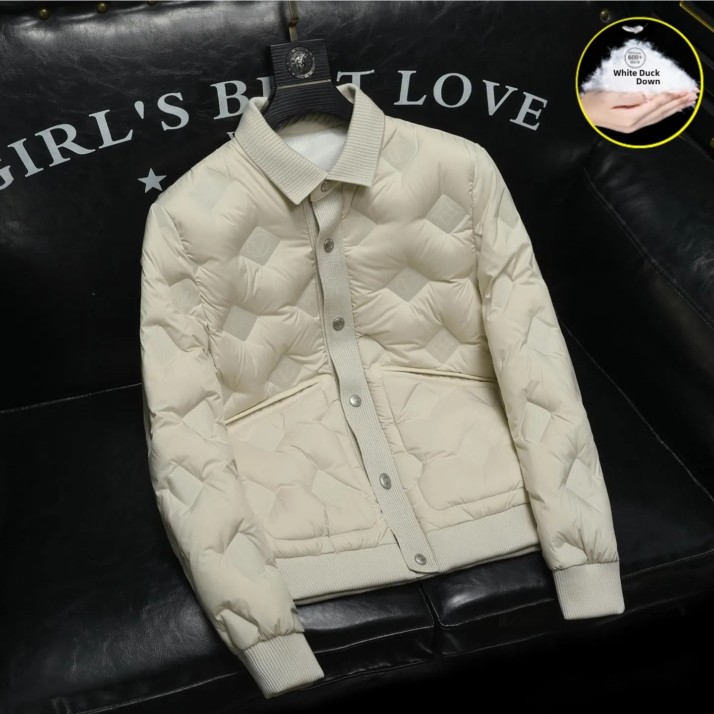 

Мужская пуховая куртка премиум-класса: легкая, теплая, с наполнителем из белого утиного пуха, модная зимняя модель в повседневном стиле, на молнии, с длинными рукавами