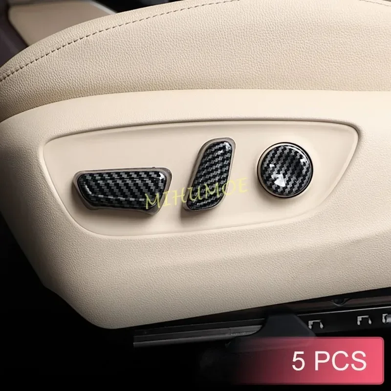 Carbon Fiber Interior Power Seat Adjust Switch Cover Cap For Toyota RAV4 Sienna Land Cruiser Prado Grand Highlander Venza Kluger