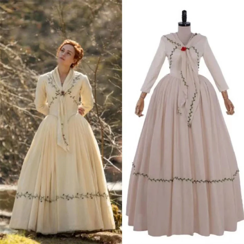 TV Outlander Brianna Wedding  Cosplay Costume Colonial Georgian Period Ball Gown Medieval  Dress Custom Made