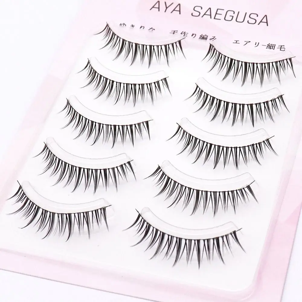 5 Natural Look False Eyelashes Anime Korean Japanese Spiky Fairy Lashes Wispy Faux Mink Lashes