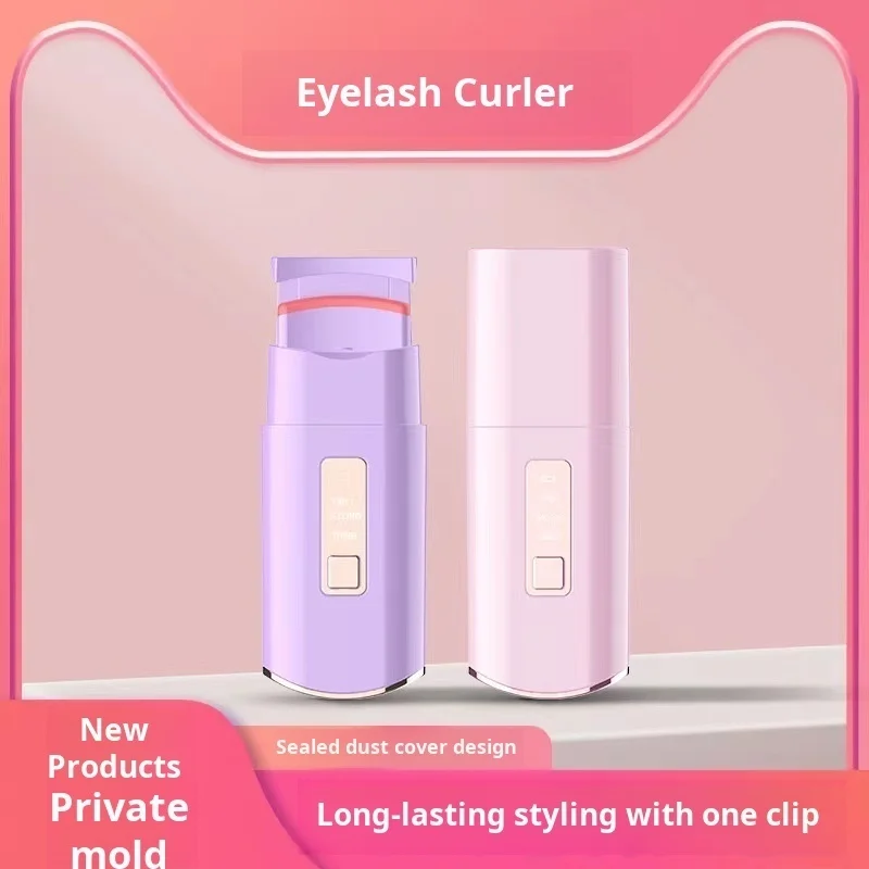Rechargeable Electric Eyelash Curler Waterproof Cordless Lash Curling Wand，Portable Travel Eyelash Curler for Long-Lasting Curls